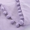 Treatmentex Pom-Pom Sheer Curtains for Kid's Room, 63" Linen Textured