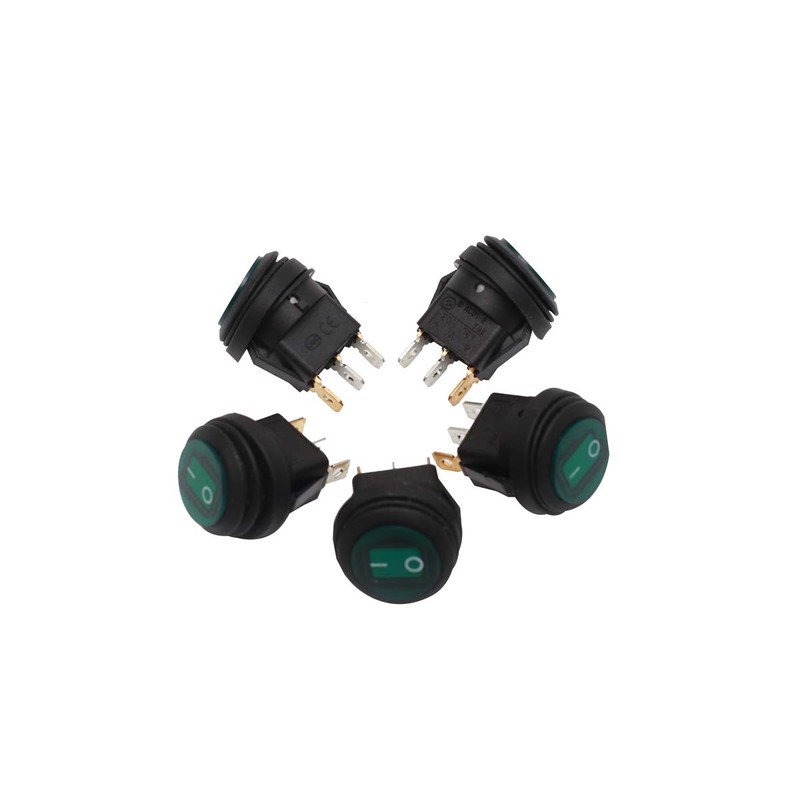 Lightronic Waterproof Round Rocker Switch On-Off Control 12V 20 Amp