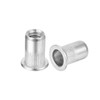 sourcing map 120Pcs Rivet Nuts Flat Head, 1/4 Aluminum Alloy