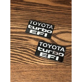 Toyota 2pc Toyota turbo EFI  Pickup Truck Emblem badge overlay 1985,1986,1987