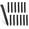 Worth Garden Metal Garden Edging Stakes, 8 inches - Black