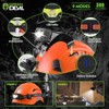 GREEN DEVIL Hard Hat Safety Helmet with Rechargeable Headlamp Light