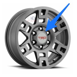 Toyota 10 - 24 TOYOTA 4RUNNER 17 INCH 6 SPOKE WHEEL GRAY CENTER CAP TRD LOGO OEM NEW