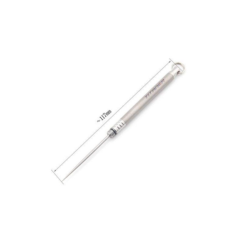 チタン材料 多機能爪楊枝 軽量 EDCアウトドア用具(シルバー)