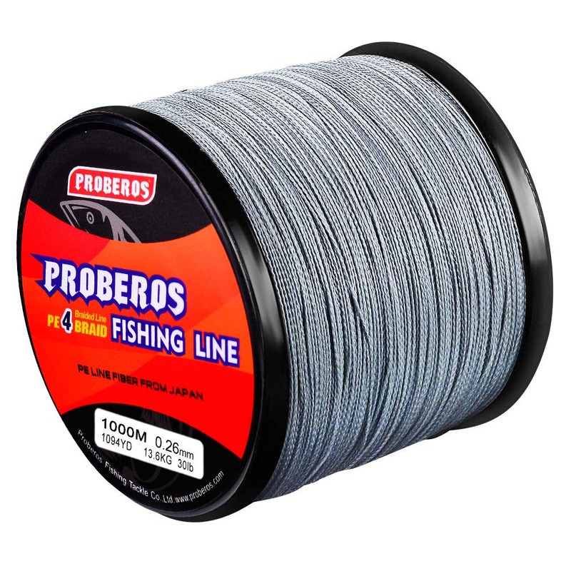 BAIKALBASS Braided Fishing Line 4 Strands Strong Multifilament PE Braid
