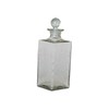 Creative Co-Op Reclaimed Etched Square Glass Decanter, Clear