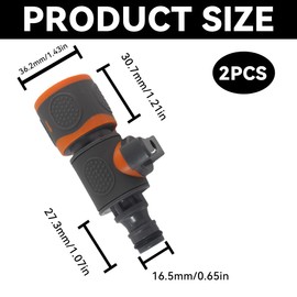 Xiciki 2PCS Quick Release in Line Shut Off Valve, Garden Hose Pipe Shut Off Valve, Quick-Release Hose Connectors and Fittings, On/Off Valve Adapter for Garden Hose Pipe