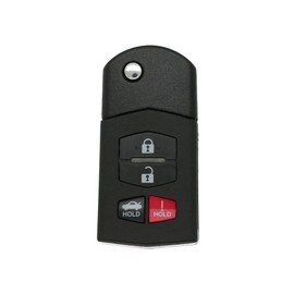 BROVACS Replacement Key Shell Compatible with MAZDA 4 Button Keyless Entry Flip Remote Key Case Fob 3+1 BTN PG536D