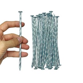 Artificial Turf Stakes Galvanized Spiral Landscape Spikes 6in Weed Barrier Fabric Stakes for Paver Edging, Gardening Lawn Edging, Carpentry and More (150 PC) (150, 6IN)