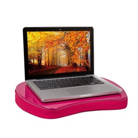 Sofia + Sam Mini Lap Desk Bed Table with Memory Foam - Pink - Work from Home - Laptop Lap Tray Desk - Travel Portable Desk - Great for Reading Writing Coloring on Bed Couch - Handle