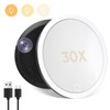 HuuppHip 30x Magnifying Mirrors with Light, Large 15 cm, 3