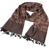 GURU SHOP Pashmina Viscose Scarf / Stole with OM Pattern,