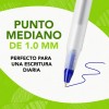Lapicero Ecolutions Bic Punto Mediano 1.0 Mm 10 Pzas Azul