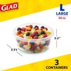 Glad Big Bowl Food Storage Containers, Large Round - (48