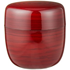 Tatsumiya 04248 Tea Canister, Keyaki Wood Grain, Size: Approx. φ3.5 inches (9 cm), H 3.7 inches (9.5 cm)