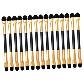 Healvian 15Pcs Double Head Eyeshadow Applicators Set Portable Eye Makeup Brushes for Daily Use Lightweight Convenient for Travel for Home Professional Salon Applications