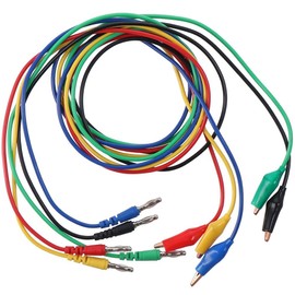 Fudeshe 20 Pcs Test Leads Set,4mm Banana Plug to Copper Alligator Clip Test Wires,Insulation Wire Piercing Probes,1000V/10A Back Probe Kit for Multimeter Electrical Testing