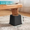 Heavy Duty Furniture Risers, 4Pcs Adjustable Table Riser Wide Feet