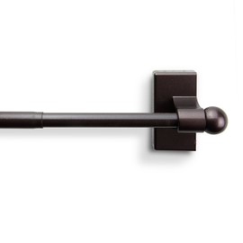 A&F Rod Decor - Magnetic Curtain Rod, 28-48 inch - Cocoa