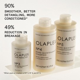 Olaplex Nº. 4 Bond Maintenance Shampoo: Reduces Breakage & Strengthens Hair | Hydrates, Smooths & Detangles | For Coily, Curly, Straight, and Wavy, Stocking Stuffer, 250 mL / 8.5 Fl. Oz.