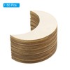 PATIKIL 4"x1.5" Wooden Moon, 50 Pack Unfinished Wood Moon Blank