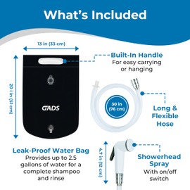 Bolsa de ducha para lavabo de champú