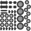 LANMANUO 66PCS Wheels and Axles Sets Car Parts Building Kit