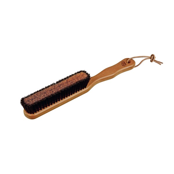 Redecker Natural Pig Bristle/Bronze Wire Clothes Brush with Oiled Pearwood Handle, 10-3/8-Inches