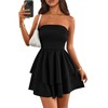 PRETTYGARDEN Women's 2025 Summer Strapless Tube Mini Dress Off Shoulder