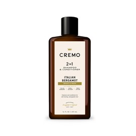 Cremo Italian Bergamot 2 in 1 Shampoo & Conditioner for Men, Notes of Italian Bergamot, Neroli Blossom, and Fresh Vetiver, 16 Fl Oz
