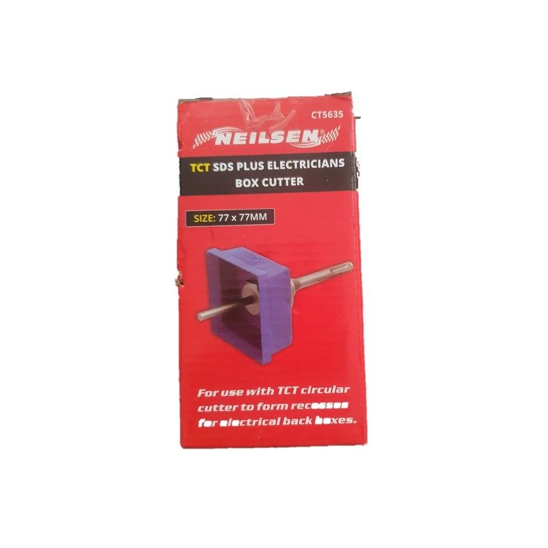 TCT SDS Plus electricians box cutter 77x77mm