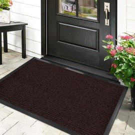 MAKUANG 71" x 36" (6' x 3') Indoor Outdoor Door Mat,Large Heavy Duty Entrance Doormat,Non-Slip Rubber Backing Low-Profile Welcome Entrance Mats for Entry, Brown