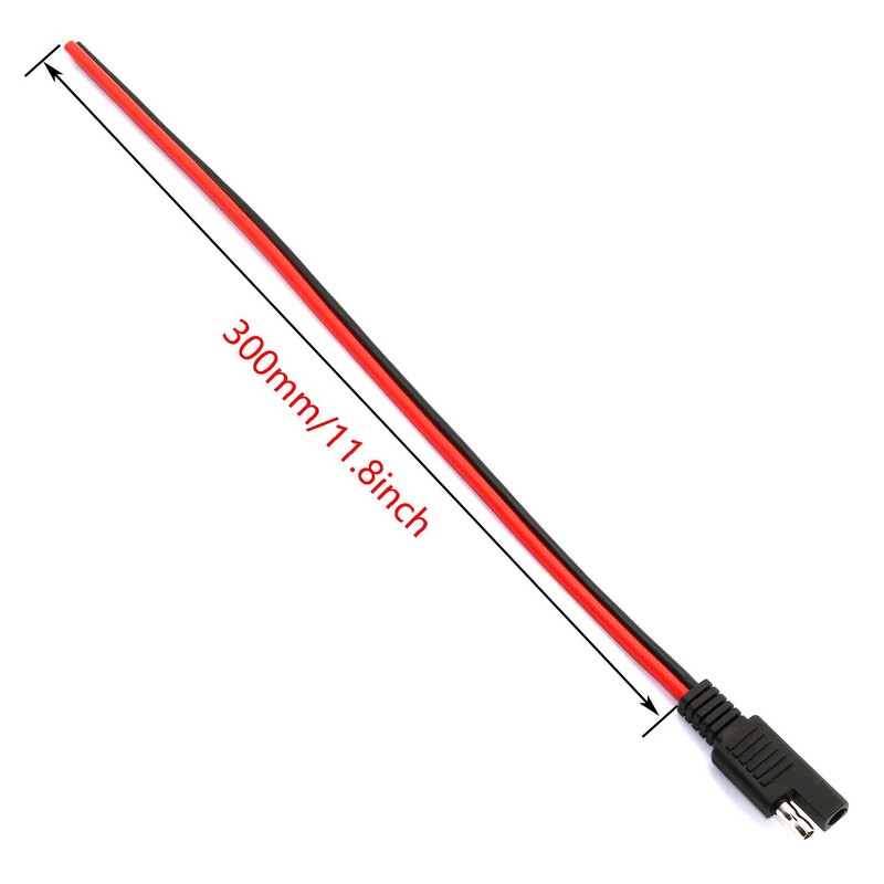 DGZZI 2PCS 14AWG Extension Cable - 30CM SAE Single Plug