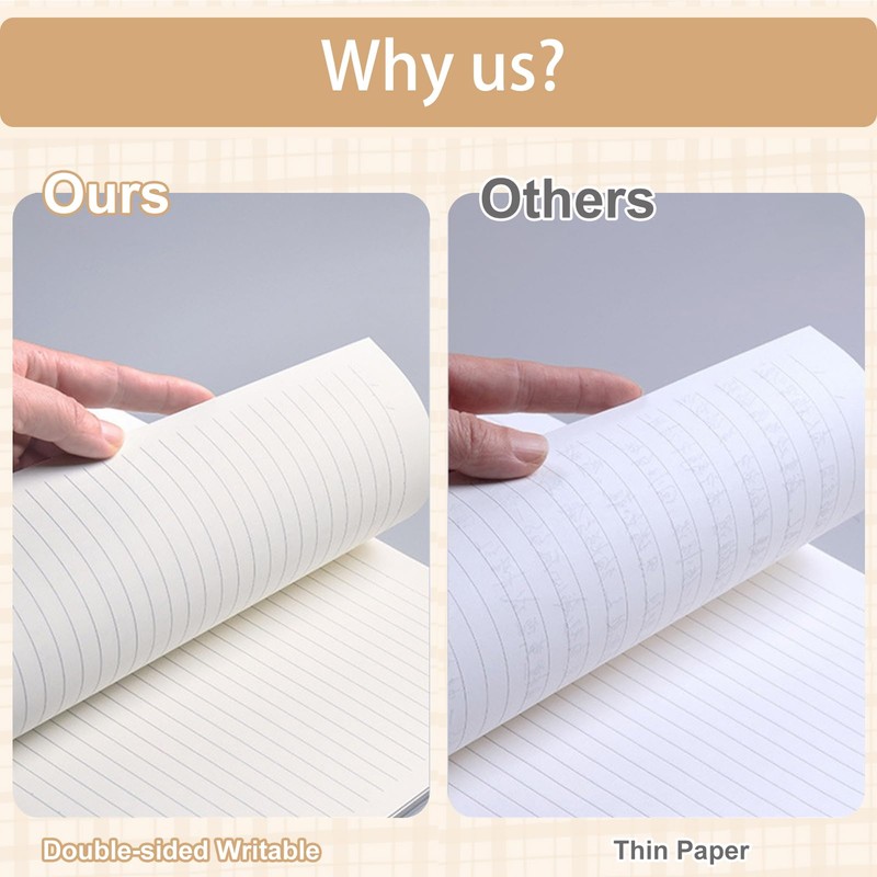 4 Pack A6 Spiral Notebooks Left & Right Flipping, Wirebound