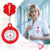 Lancardo Clip On Nurse Watch: Retractable Quartz Silicone Cover Cartoon