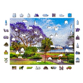 Wooden.City Wooden Puzzle 500 + 5 Pieces - Sydney - Adult Children Animal Puzzle - Colourful Unique Animal Shape - Home Decoration - Gift Learning Toy - Great Toy - Puzzle - 37.5 x 25.4 cm