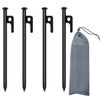 Set of 4 Tent Pegs, Steel Pegs, 7.9 Inch Ground