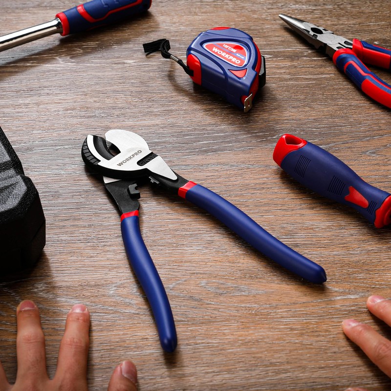 WORKPRO 9-1/4 inch High Leverage Cable Cutter, Heavy Duty Wire