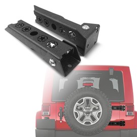 KLYONA Heavy Duty Reinforced Tailgate Hinge Set Compatible with 2007 2008 2009 2010 2011 2012 2013 2014 2015 2016 2017 2018 Jeep Wrangler JK JKU 2 PCS Steel Rear Door Hinges Tail Gate Hinge Bracket