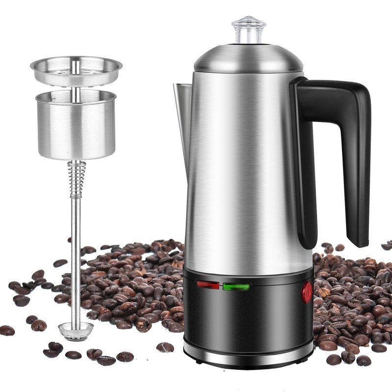 HOMOKUS Electric Coffee Percolator 12 CUPS Percolator Coffee Pot,800W Percolator
