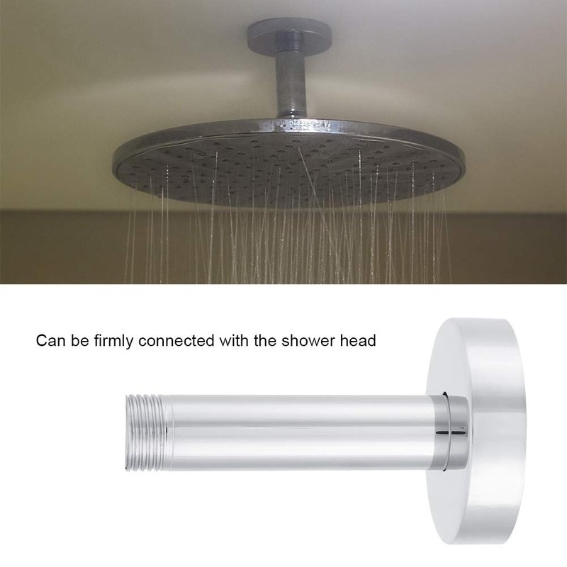 Stainless Steel Shower Arm With Plates For Bathroom And Bath