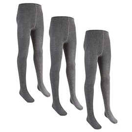 Undercover 3 Pairs of Girls Cotton Rich Knitted Tights Grey 7-8