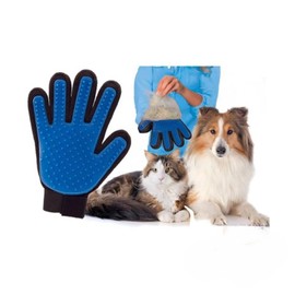 Generic Pet Hair Removal Glove for Cats and Dogs, Soft Skin Material, Massage Glove, Large Size (MANO DERECHA), Azul