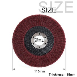 BaiNuo Nylon Fiber Sanding Disc - 4.5inch Polishing Grinding Wheel, 320 Grit Buffing Wheel Scouring Pad for Angle Grinder Metal and Non-Metal Surface Polishing (6Pack)