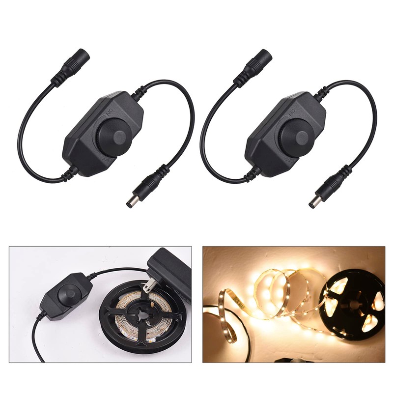 ZHPINGMX 2 Pack LED Strip Light Dimmer Switch, DC 12V-24V