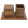 Pen Holder Clock Temperature Calendar Display 3 Level Brightness Adjustment