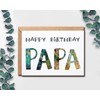 EruditeGifts Happy Birthday Papa, 5 x 7 Inch Card, Blank