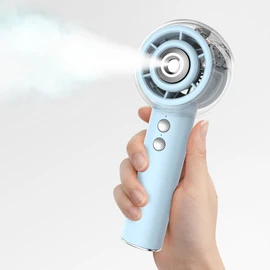 Hotsales Portable Misting Fan, Handheld Turbo Fan with Mist, 6000mAh Battery Rechargeable Personal Fans Mister 4-Speed, 25ml Water Spray Tank, Gifts for Women Men Home Office Travel Outdoor Camping
