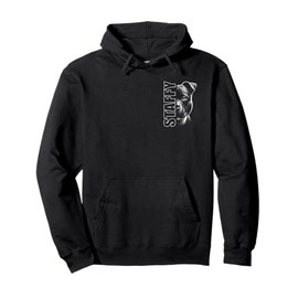 Staffordshire Bull Terrier Design with Staffy Text on Chest Pullover Hoodie