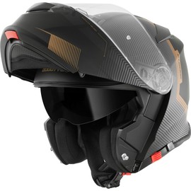 Bogotto H271 Wayke Flip-Up Helmet, Matte Black / Brown, XS